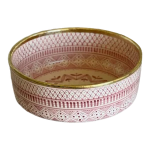 Ceramic Hand Wash Basin Vessel Sink With Brass Rim Edge