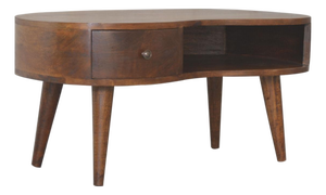 Chestnut Wave Coffee Table With Storage