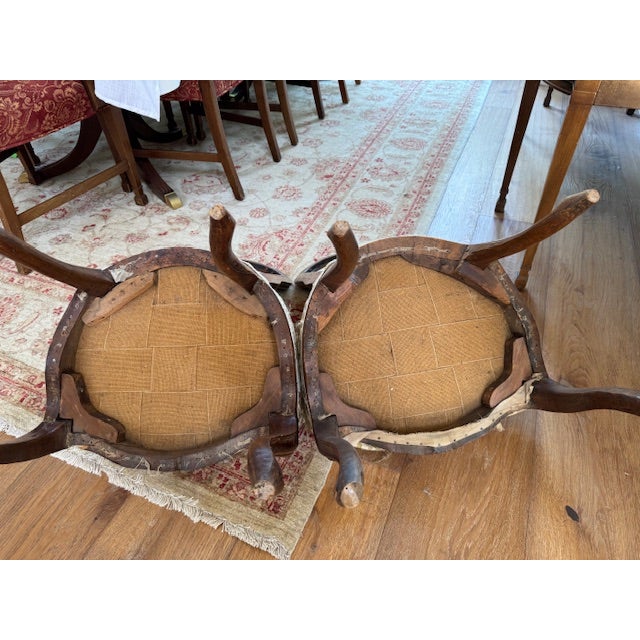 Mid 18th Century Pair of Louis XV Carved Beechwood Side Chairs For Sale - Image 4 of 6