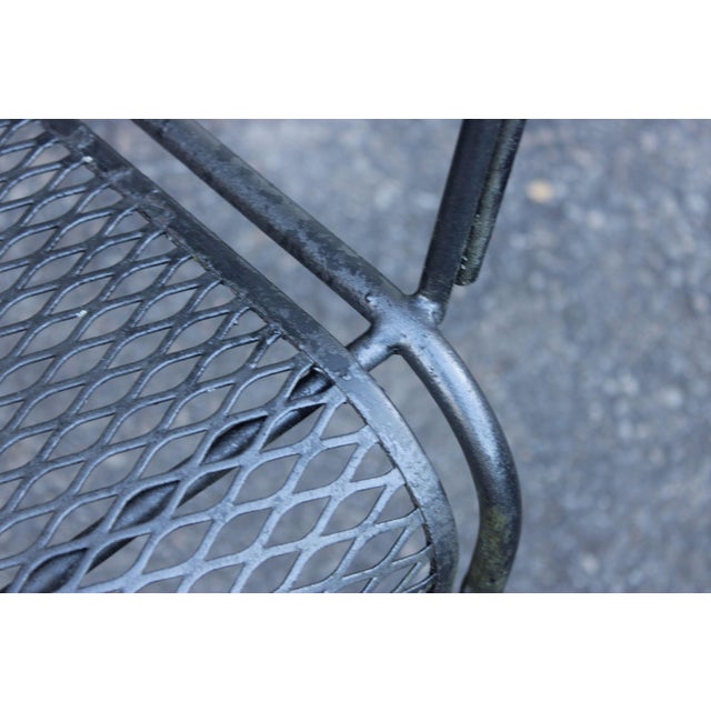 Metal Vintage Wrought Iron Pair Of Patio Armchairs Chairs For Sale - Image 7 of 18