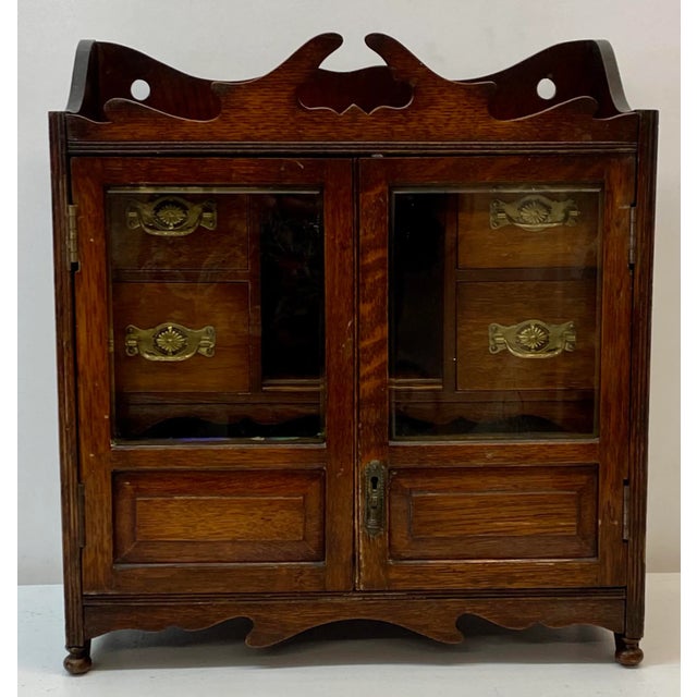 Wood Early 20th Century Antique Tobacco Cabinet C.1920 For Sale - Image 7 of 7