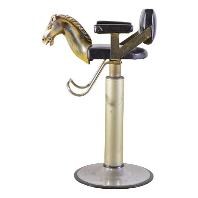 Vintage Children's Barbers Horse Chair, 1950s For Sale