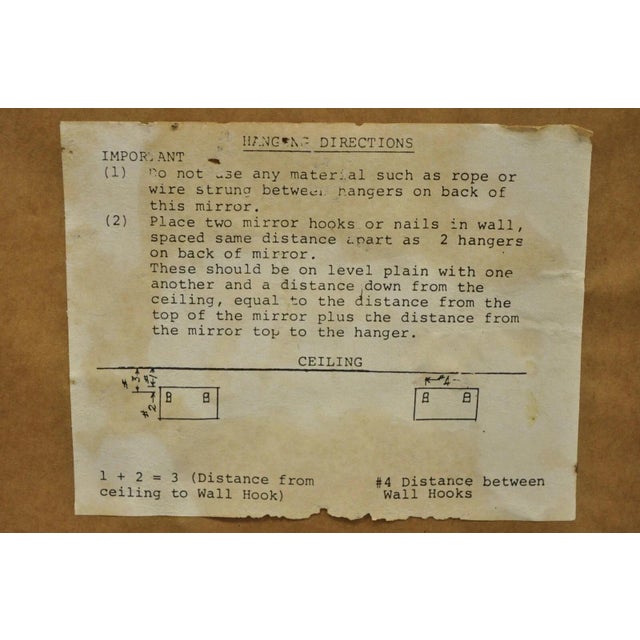 Vintage Art Deco Style 38" Square Art Wall Mirror With Vogue Woman in Hat For Sale - Image 10 of 11