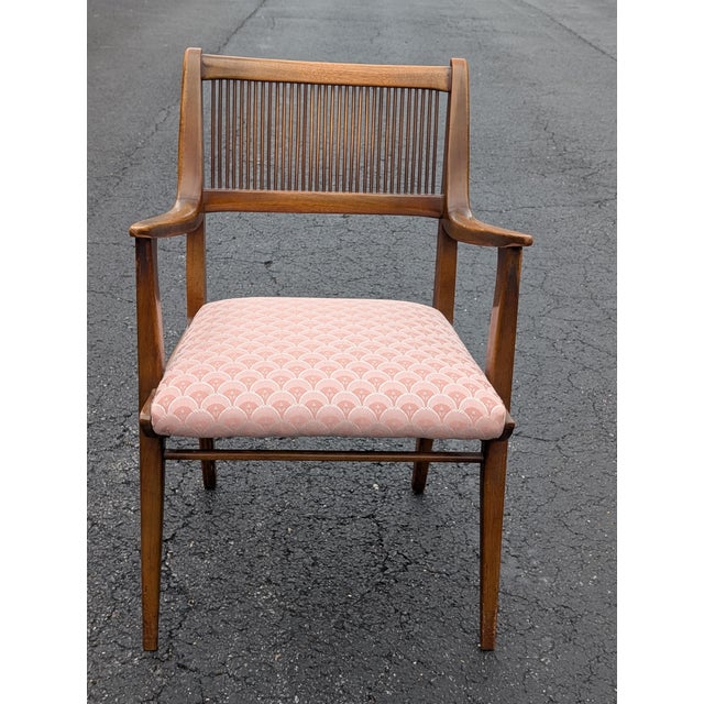 Vintage Captains Dining Chair Pair - Attributed to John Van Koert for Drexel For Sale - Image 10 of 12
