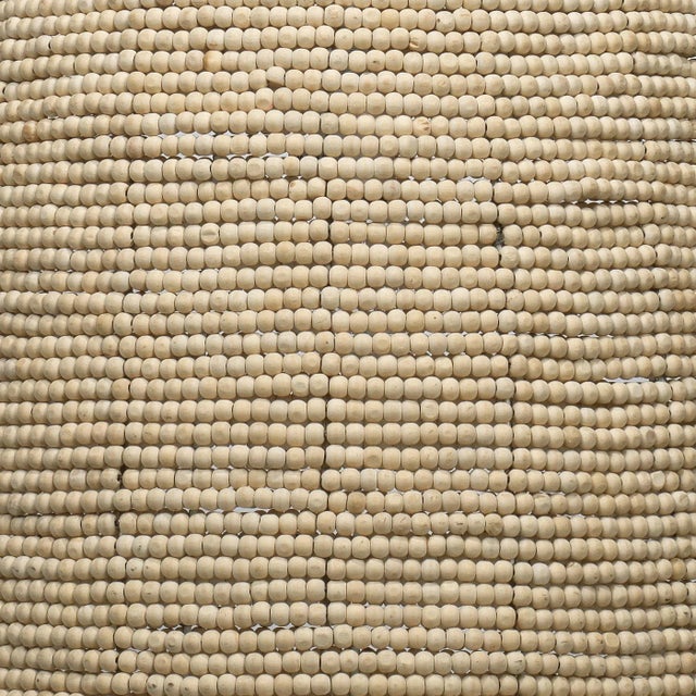 2020s Jamie Young Waterfront Iron & Wood Bead Pendant For Sale - Image 5 of 6