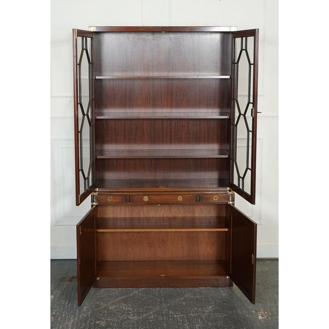 Vintage Bevan Funnell Military Campaign Astral Glazed Library Display Cabinet For Sale - Image 11 of 18