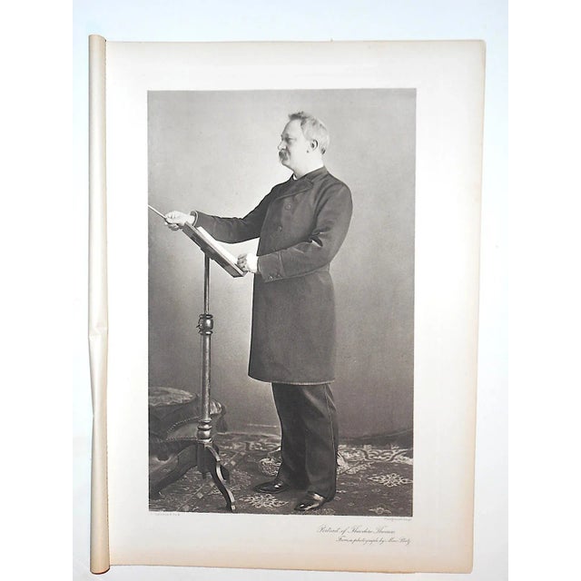 Antique Photogravure-Theodore Thomas- First Renowned American Orchestral Conductor-Folio Size For Sale - Image 4 of 4