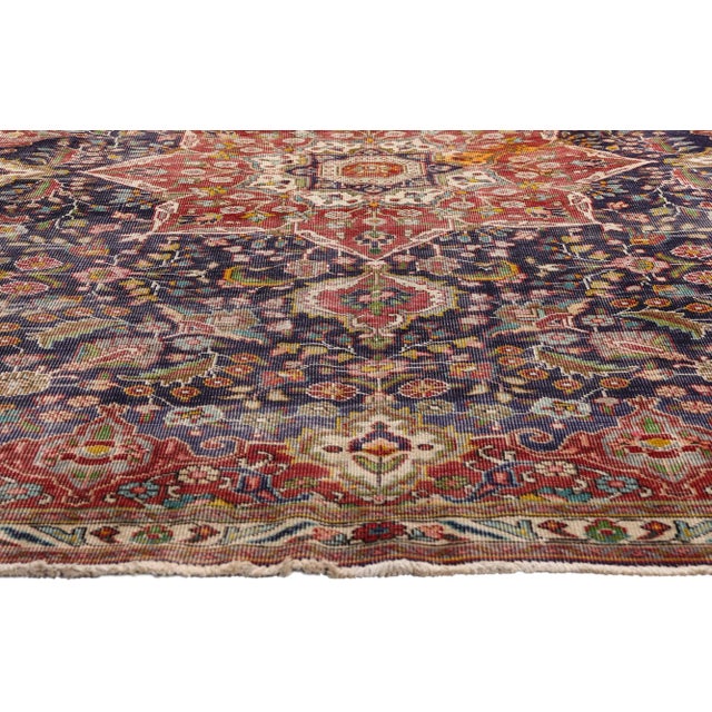 Antique Persian Tabriz Rug, 06'07 X 09'05 For Sale - Image 4 of 10