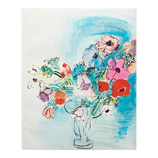 1950s After Raoul Dufy "The Vase of Anemones", First Edition Swiss Full-Color Print For Sale