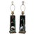 A stunning pair of Italian Majolica bird-themed lamps from the 1940s. The lamps feature dark black high-gloss majolica as...