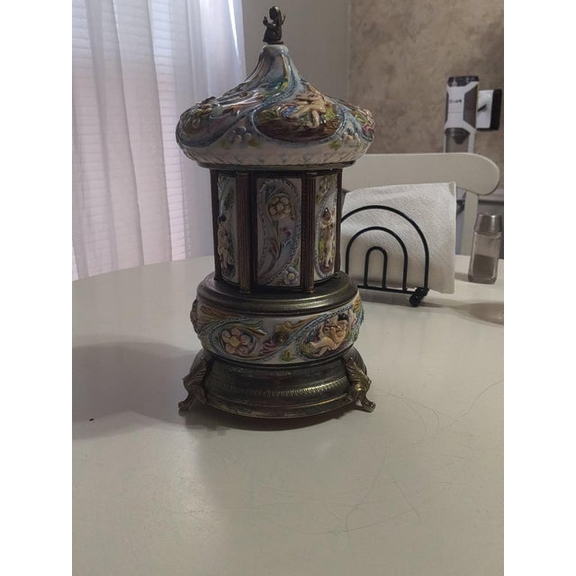 Reuge Capodimonte Porcelain Musical Carousal For Sale - Image 12 of 15
