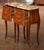 Wood Pair Mid-Century French Louis XV Marquetry Bedside Tables With Marble Tops For Sale - Image 7 of 11