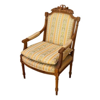 1 of 2 Antique Swedish Louis XVI Style Arm Chair For Sale