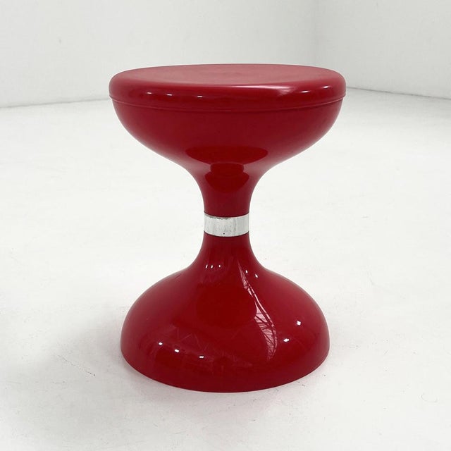 1970s Space Age Red Americano Stool from Biemme Bologna, 1970s For Sale - Image 5 of 9