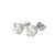 Unisex 14k White Gold 2.14ctw Round Cut Diamond 4 Prong Push Back Stud Earrings, A Pair For Sale - Image 4 of 8