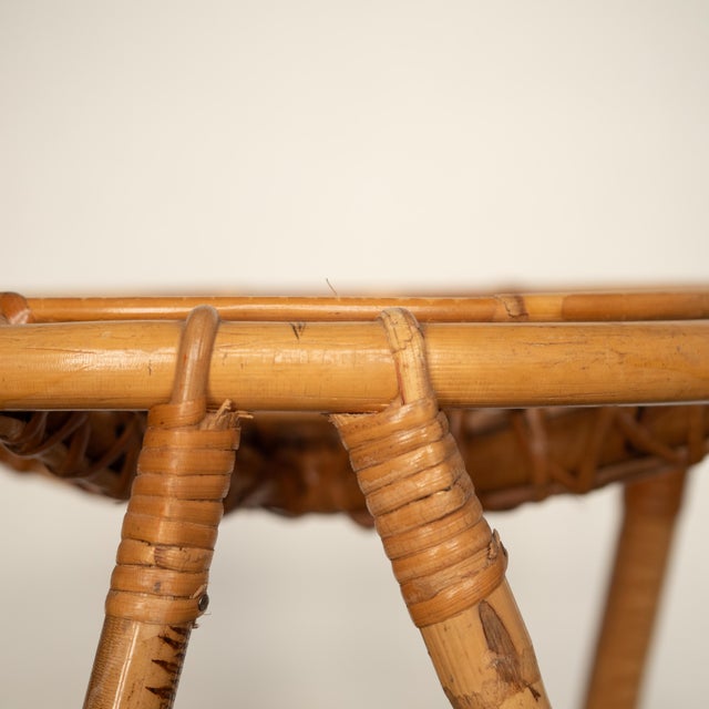 Italian Bamboo Stool, 1950s For Sale - Image 9 of 13