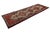 Tribal Vintage Hand-Knotted Turkish Geometric Wool Runner Rug – Terracotta, Ivory & Navy Tribal Design For Sale - Image 3 of 8