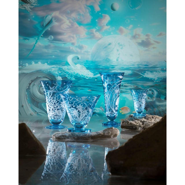 Artel ARTEL Sea Life Atlantis Large Bowl, Azure For Sale - Image 4 of 5