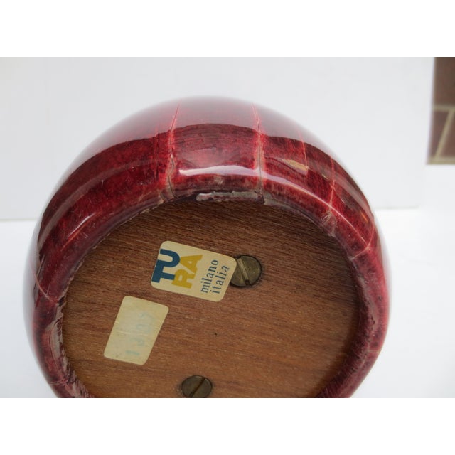 Aldo Tura Bar Set Lacquered Goat Skin -Set of 4 For Sale - Image 11 of 12