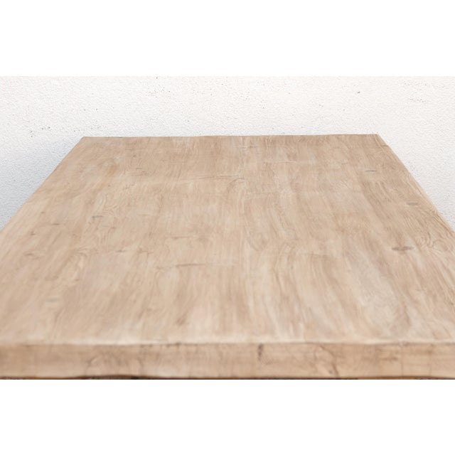 Mid-Century Modern The Basquaise, 96" Reclaimed Wood Trestle Table For Sale - Image 3 of 12