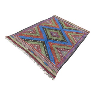 1960s Tribal Kilim Rug - 72"x102" For Sale