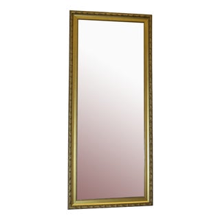 Decorative Long Narrow Gilt Dressing Mirror, 1960s For Sale