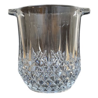 Large Regency Modern Crystal Ice Bucket, France, 1960 For Sale