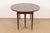 English Baker Furniture Federal Banded Mahogany Drop Leaf Dining or Breakfast Table, Newly Refinished For Sale - Image 3 of 13