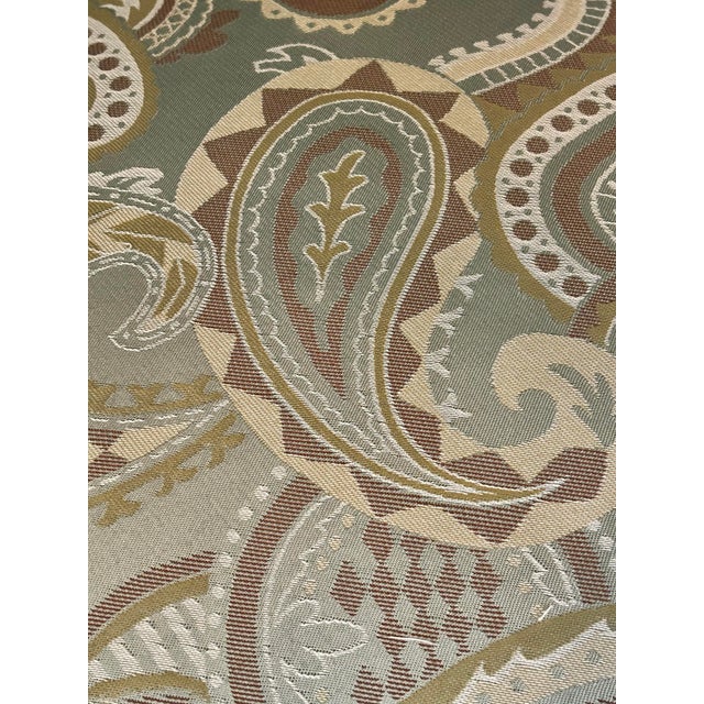 Early 20th Century American Classical Revival / Empire Revival Mahogany Settee With New Paisley Upholstery For Sale - Image 12 of 15