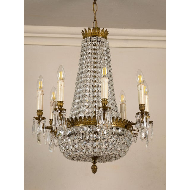 Vintage Empire Style Chandelier, 1930s For Sale - Image 11 of 14