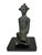 This 5.75" tall Benin bronze statue of a seated woman with a book stands 6.25" H with stand (2" W × 3" D). A must-have for...