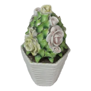 1950s German Porcelain Rose Topiary