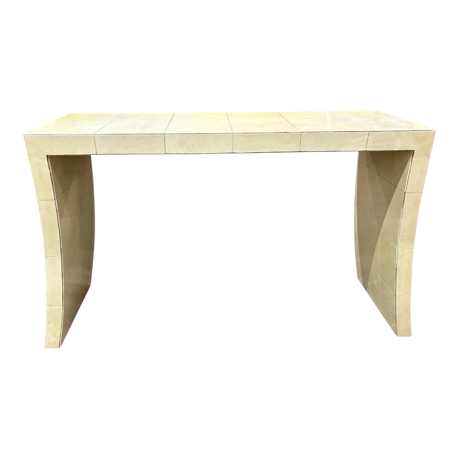 1940s Italian Modern Parchment Console Table | Chairish
