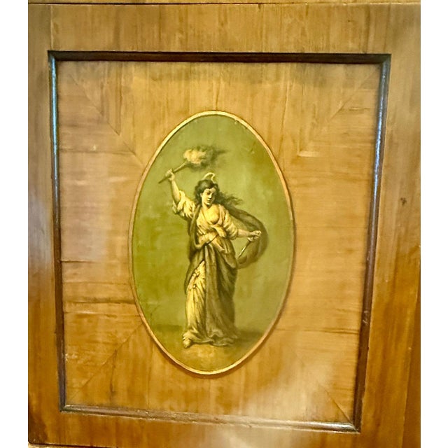 Early 19th Century c. 1800 George III Polychromed Bureau Bookcase For Sale - Image 5 of 12