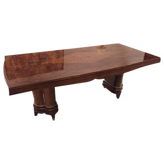 Jules Leleu Style French Art Deco Dining Table For Sale