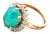 Gold Ring with Cabochon-Shaped Emerald For Sale