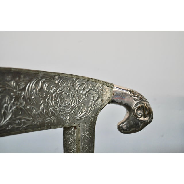 Vintage Silver Foil Armchairs, Set of 3 For Sale - Image 9 of 13