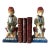 Hand Painted Majolica Chinoiserie Monkey Bookends - A Pair For Sale