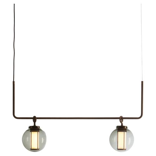 Gray Bai T Lamp with Bronze and Glass Diffuser by Neri & Hu for Parachilna For Sale - Image 8 of 8