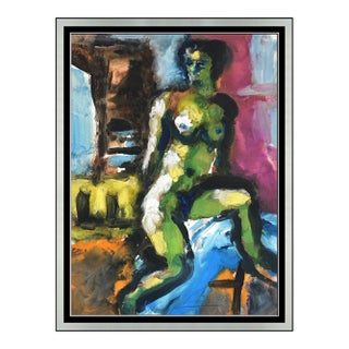1970s Abstract Green Nude, Karl Stark For Sale