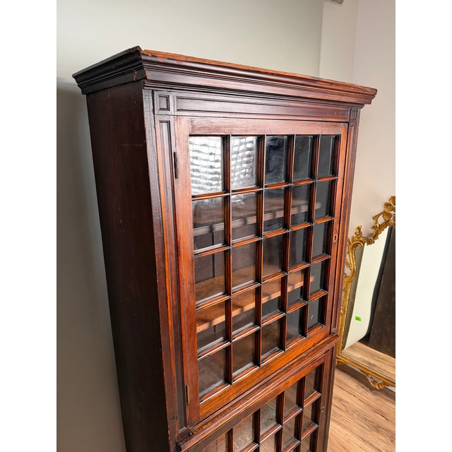 Pair of Mid-19th Century New England Cherry Glazed Display Cupboards, C. 1840–1860 For Sale - Image 12 of 16