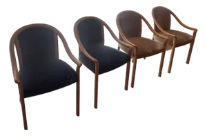 1960s Davis Allen “Andover” Bentwood Chairs for Stendig, Italy, Set of 4