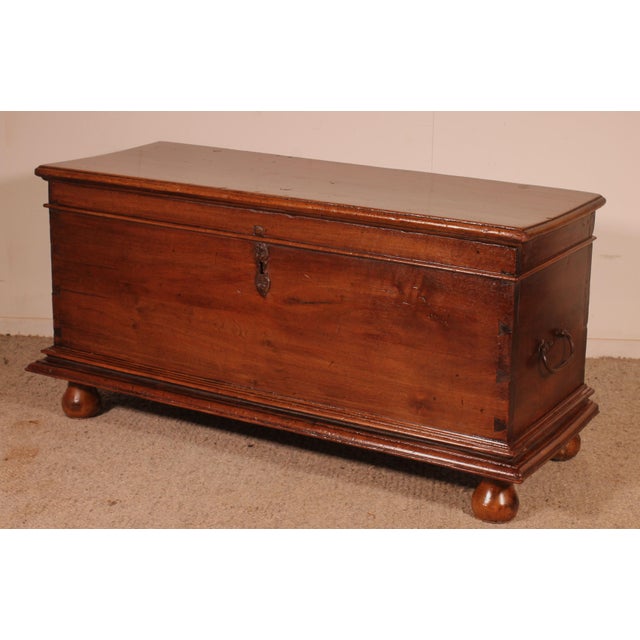 17th Century Spanish Chest in Walnut For Sale - Image 3 of 11