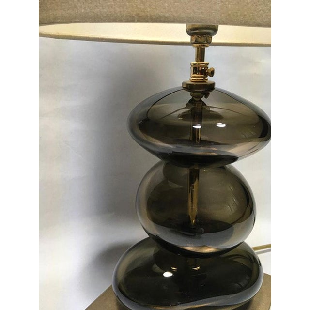Blown Glass Bronze Color Table Lamp by Dimore Di Lucia Valzelli For Sale - Image 9 of 17