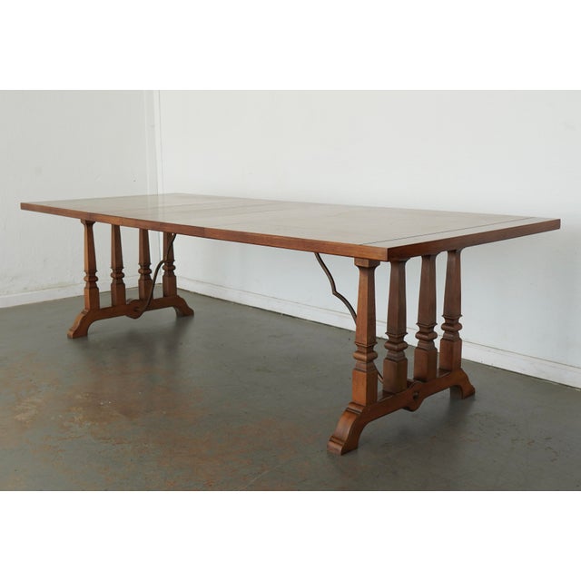 Vintage Double Pedestal Dining Table For Sale - Image 11 of 18
