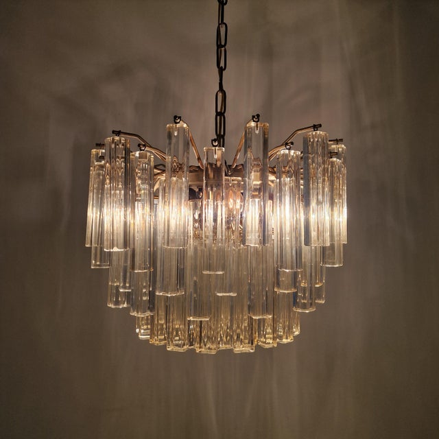 Mid-Century Modern Murano Glass Chandelier from Venini, 1960s For Sale - Image 8 of 17