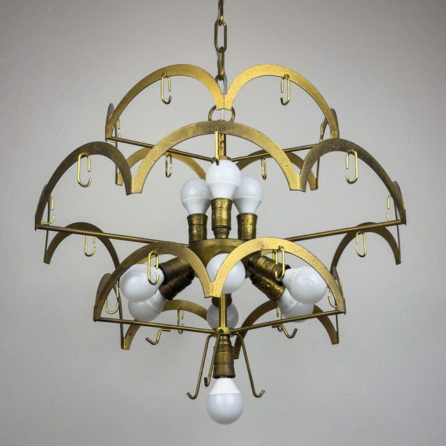 Vintage Italian Smoked Murano Chandelier by Gino Vistosi, 1970s For Sale - Image 11 of 18