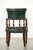 Chesterfield Desk Chair in Green Flame-Patterned Cowhide Leather For Sale - Image 4 of 13