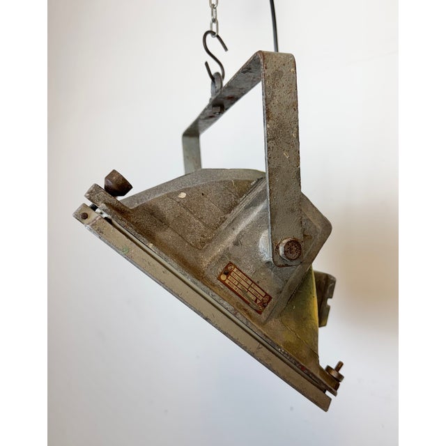 Vintage Grey Theater Spotlight with Glass Cover from Elektrosvit, 1980s For Sale - Image 4 of 18