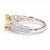 Metal 1990s Gia Cert. 1.01 Carat Fancy Intense Yellow Radiant Diamond Pave Set Split Ring, Size 6.25 For Sale - Image 7 of 12